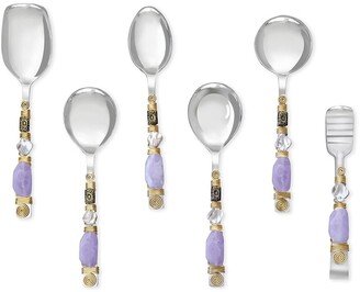 Tiramisu Lilac Serving Spoons (Set Of 6)-AA