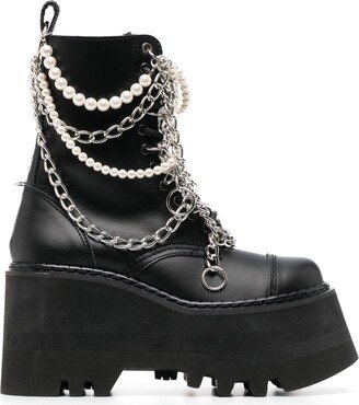 Chain-Detail Platform Boots