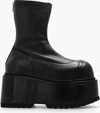 Platform Ankle Boots - Black
