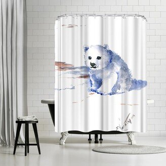 71 x 74 Shower Curtain, Polar Bear by Suren Nersisyan