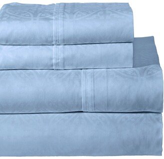 Printed 300 Thread Count Cotton Sateen 4-Pc. Sheet Sets, California King