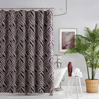 Abstract Geo Shower Curtain Purple