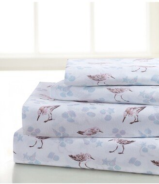 Seaside Resort Beach Birds Sheet Set, Twin