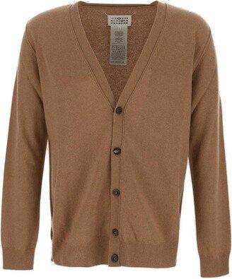 Buttoned V-Neck Cardigan-AA