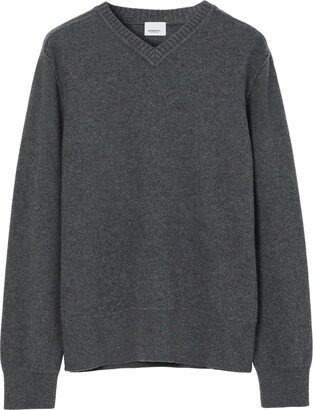 V-neck wool-cashmere jumper