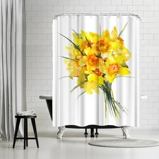 71 x 74 Shower Curtain, Daffodil 1 by Suren Nersisyan