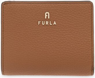 Leather Wallet With Logo - Brown