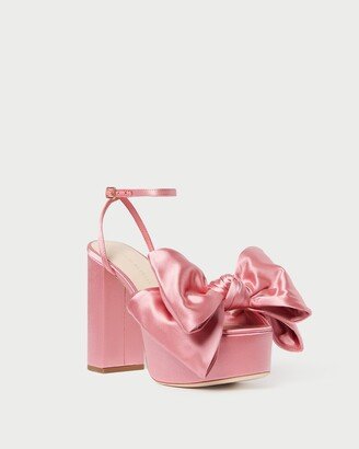 Kiki Blush Satin Platform Sandal