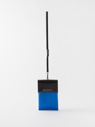 Bi-colour Coated-canvas Micro Cross-body Bag
