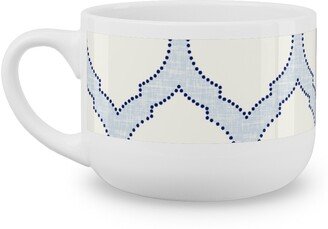 Mugs: Moroccan Trellis - Light Blue Latte Mug, White, 25Oz, Blue