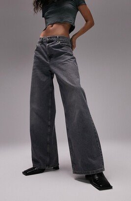 Low Slung Wide Leg Boyfriend Jeans