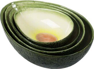 Rockett St George Set Of 4 Avocado Nesting Bowls