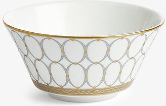 Renaiss Gold Gilded Graphic-pattern Bone-china Rice Bowl 11cm