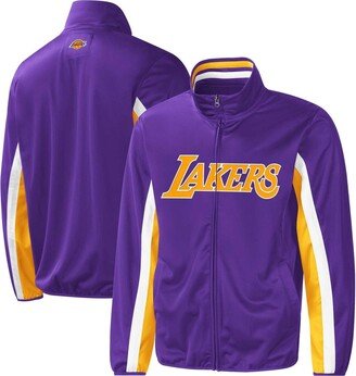 Men's G-iii Sports by Carl Banks Purple Los Angeles Lakers Contender Wordmark Full-Zip Track Jacket