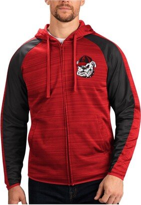 Men's G-iii Sports by Carl Banks Red Georgia Bulldogs Neutral Zone Raglan Full-Zip Track Jacket Hoodie