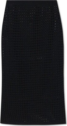 High-Rise Midi Pencil Skirt