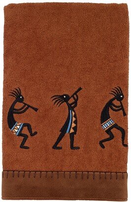 Zuni Embroidered KokopellisCotton Hand Towel, 16