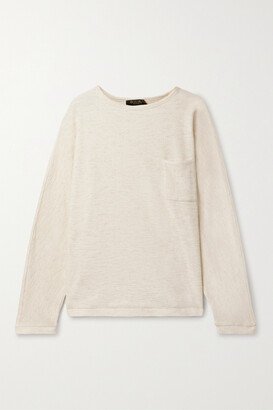 Tacna Cotton, Linen And Hemp-blend Sweatshirt - Cream