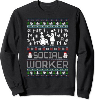 Social Worker Ugly Christmas Costume Outfits Ugly Christmas Sweaters Men Women Xmas Ugly Social Worker Sweatshirt