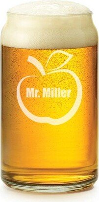 Teacher Apple 16 Oz Beer Can Glass Gift