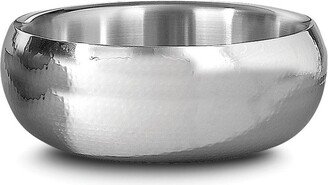 Curata Hammered Stainless Steel Double Wall 11 Inch Serving Bowl