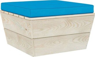 Pallet Ottoman Cushion Light Blue Fabric - 23.6 x 23.6 x 2.4