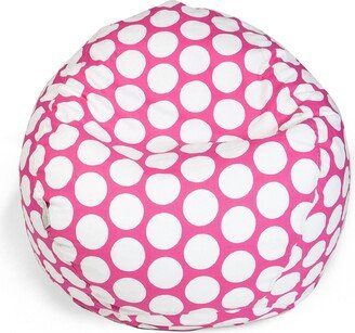 Large Polka dot Shredded Foam Bean Bag Chair