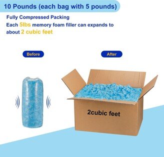 Unique Bargains Shredded Memory Foam Filling, 10 Pounds Bean Bag Filler Foam - Blue