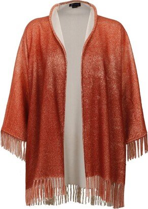 LANIFICIO COLOMBO Cashmere cape with bangs