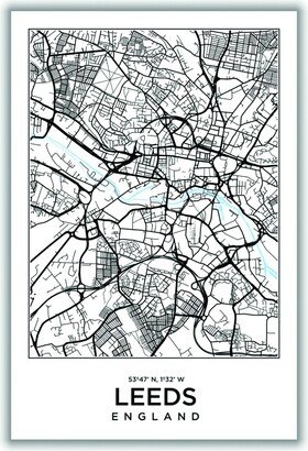 Stanley Print House Map Of Leeds England