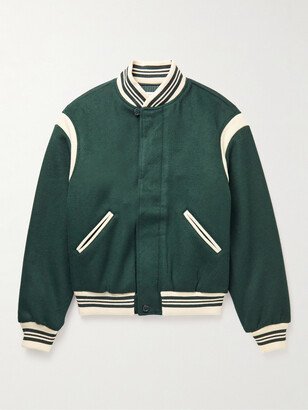 Parra Logo-Embroidered Padded Wool-Blend Felt Varsity Jacket