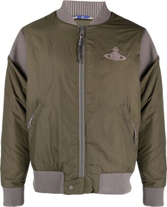 Cyclist panelled bomber jacket