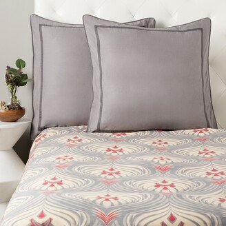 Andrew Charles Grey Geometric Pattern Euro Sham