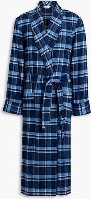 Kelburn checked cotton-flannel robe-AA