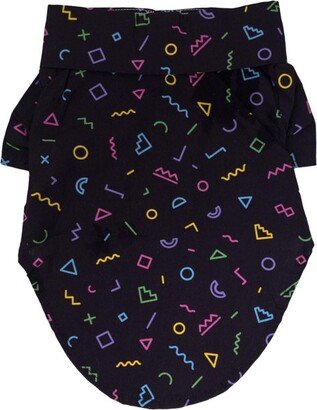 Doggie Design Hawaiian Camp Shirt - Geometric Retro(X-Small)