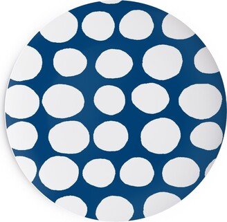 Salad Plates: Jumbo Peas - Deep Blue And White Salad Plate, Blue