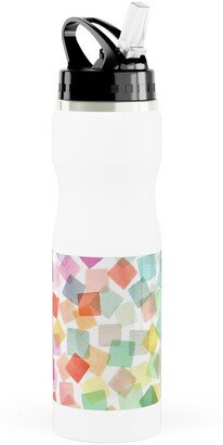 Photo Water Bottles: Confetti Party - Multi Stainless Steel Water Bottle With Straw, 25Oz, With Straw, Multicolor