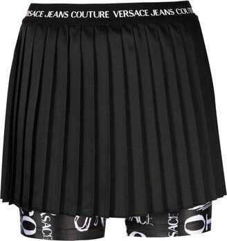 Logo Waistband Pleated Skorts