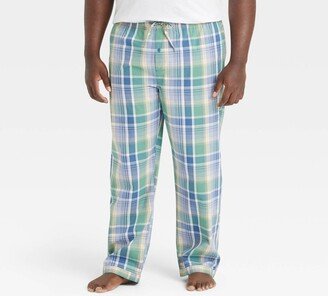 Men's Big & Tall Plaid Poplin Pajama Pants - Goodfellow & Co™