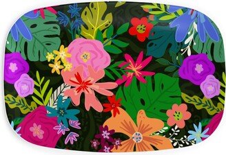 Serving Platters: Always Growing- Jungle Florals Large Scale Serving Platter, Multicolor