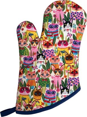 Sharp Dressed Cats Oven Mitt