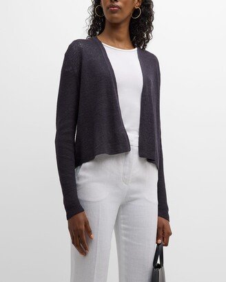 Cropped Open-Front Cardigan
