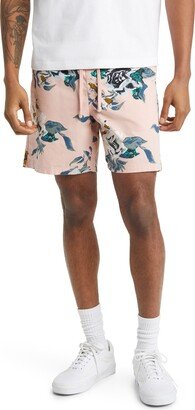 Range Relaxed Floral Stretch Cotton Shorts