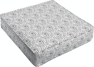 Humble and Haute Humble + Haute Grey and White Geometric Corded Indoor/ Outdoor Cushion