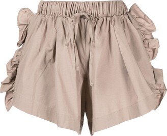 Ruffled Drawstring Shorts