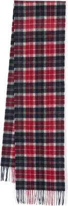 Tartan-Check Wool Scarf