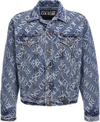 All Over Logo Denim Jacket-AA