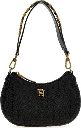 Logo-Plaque Diamond-Quilted Zipped Tote Bag-AA