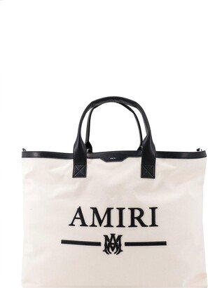 Logo Detailed Tote Bag-AG