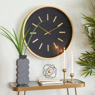 Studio 350 Black Metal Modern Wall Clock - 24 x 3 x 24